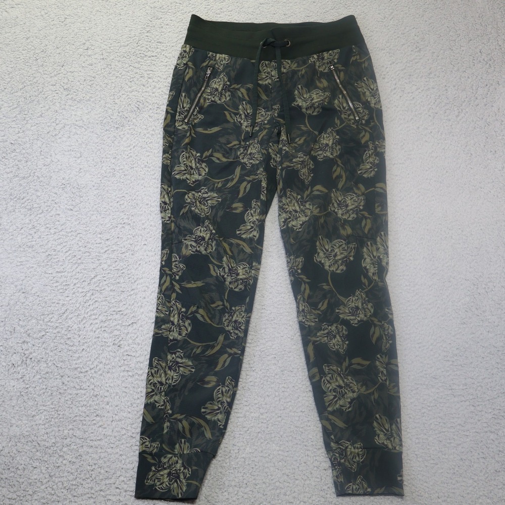Athleta Trekkie North Printed Jogger Green Floral Hiking Pants Size 2 - Picture 1 of 9